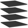 vidaXL Bookshelf Boards 4 pcs High Gloss Black 40x50x1,5 cm Engineered Wood