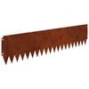 vidaXL Lawn Edging 20 pcs 103 x 25 cm Steel Rusty