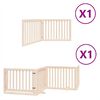 vidaXL Dog Gate with Door Foldable 6 Panels 480 cm Poplar Wood