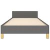 vidaXL Bed Frame without Mattress Dark Grey 107x203 cm King Single Size Fabric
