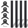 4 Height Adjustable Table Legs Black 710 mm