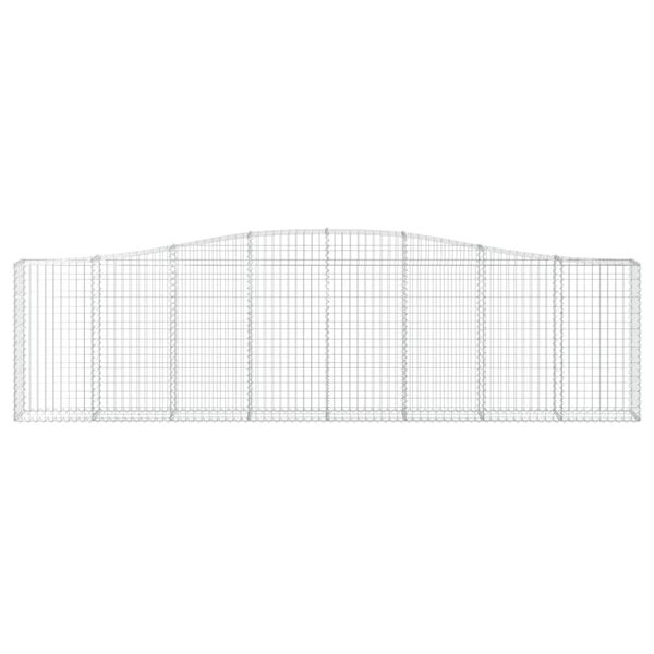 vidaXL Arched Gabion Baskets 15 pcs 400x30x100/120 cm Galvanised Iron