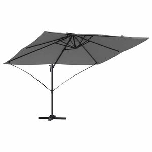 vidaXL Umbrella 351 x 250 x 260 cm Polyester and Aluminium Anthracite