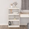 vidaXL Book Cabinet/Room Divider White 60x30x103.5 cm Solid Wood Pine