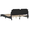 vidaXL Bed Frame without Mattress "Zadar" Black 152x203 cm Queen Fabric