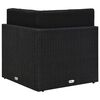 vidaXL Sectional Corner Sofa Poly Rattan Black