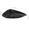 vidaXL Basin Ceramic Black Triangle 645x455x115 mm