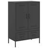 vidaXL Highboard Black 68x39x101.5 cm Steel
