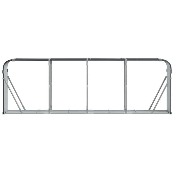 vidaXL Log Holder Anthracite 300x45x100 cm Galvanised Steel