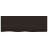 vidaXL Bathroom Countertop Dark Brown 80x30x(2-4) cm Treated Solid Wood