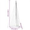 vidaXL LED Christmas Tree 789 LEDs Cold White 478 cm