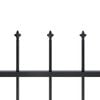 vidaXL Garden Fence Woerden with Spear Top Steel 181x60 cm Black