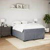 vidaXL Box Spring Bed with Mattress Dark Grey Double Velvet