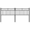 vidaXL Metal Replace Headboard Black 180 cm