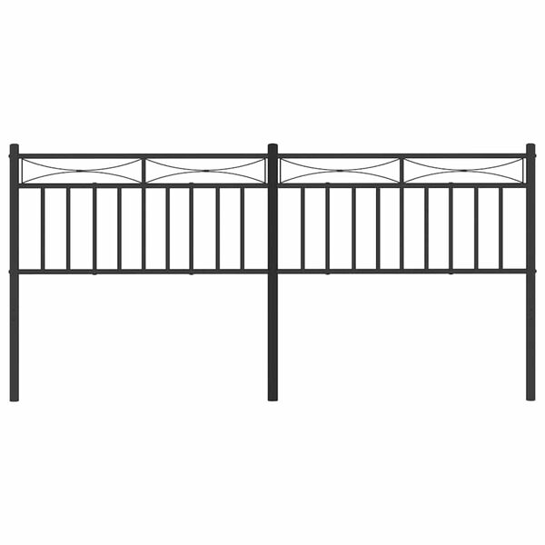 vidaXL Metal Replace Headboard Black 180 cm
