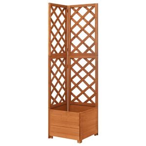 vidaXL Planter | Natural wood | Solid fir wood | Medium | Planter | Triangular