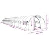 vidaXL Greenhouse with Steel Frame Green 66 m&sup2; 22x3x2 m