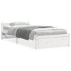 vidaXL Bed Frame without Mattress White Solid Wood 90x190 cm Single