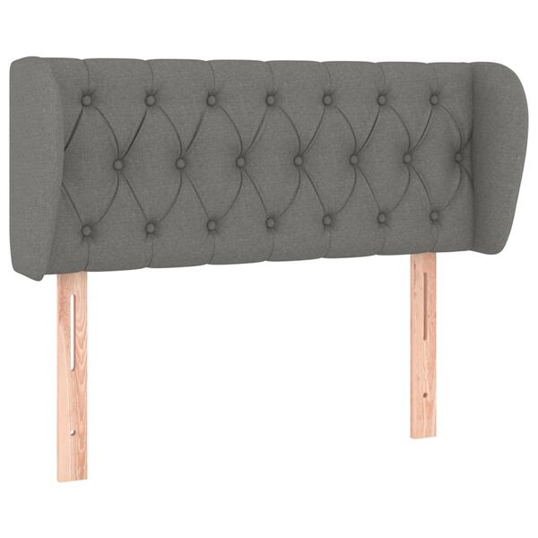 vidaXL Headboard with Ears Dark Grey 103 cm Fabric