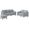 vidaXL 3 Piece Sofa Set with Pillows Light Grey Fabric