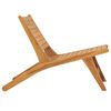 vidaXL Garden Chair with Footrest Solid Teak Wood