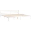 vidaXL Bed Frame without Mattress White Super King Size Solid Wood
