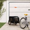 vidaXL Pet Bike Trailer Black Oxford Fabric and Iron