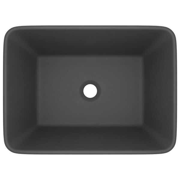 vidaXL Luxury Wash Basin Matt Dark Grey 41x30x12 cm Ceramic