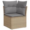 vidaXL 8 Piece Garden Sofa Set with Cushions Mix Beige Poly Rattan