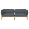 vidaXL Sofa Set with Cushion Plain 2 pcs Anthracite Solid Acacia Wood