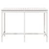 vidaXL Garden Table White 159.5x82.5x110 cm Solid Wood Pine