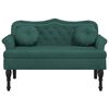 vidaXL Bench with Cushions Dark Green 120.5x65x75 cm Velvet