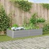 vidaXL Planter Light Grey 195 x 100 x 45 cm Galvanised Steel