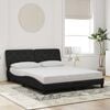 vidaXL Bed Frame without Mattress Black 152x203 cm Queen Velvet