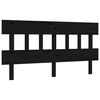 vidaXL Bed Frame without Mattress Black King Size Solid Wood Pine