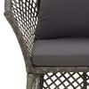 vidaXL 2 Piece Garden Lounge Set with Cushions Grey Poly Rattan