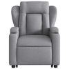 vidaXL Electric Stand up Massage Recliner Chair Light Grey Fabric
