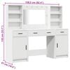 vidaXL Dressing Table Set with Drawer 3 pcs White Engineered wood