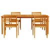vidaXL Garden Dining Set 7 pcs Brown Solid Acacia Wood