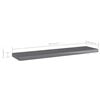 vidaXL Bookshelf Boards 4 pcs High Gloss Grey 40x10x1.5 cm Engineered Wood