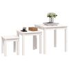 vidaXL Nesting Tables 3 pcs White Solid Wood Pine