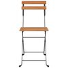 vidaXL Folding Bistro Chairs 4 pcs Solid Wood Teak and Steel