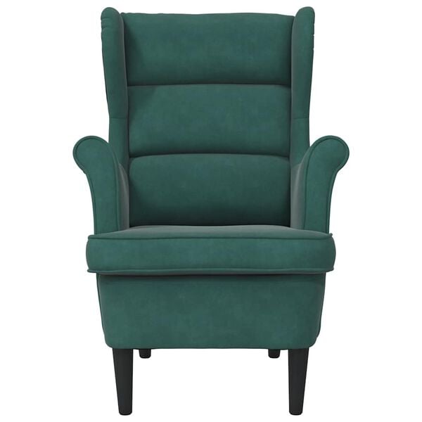 vidaXL Armchair Dark Green Velvet