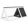 vidaXL Animal Rabbit Cage Grey Wood