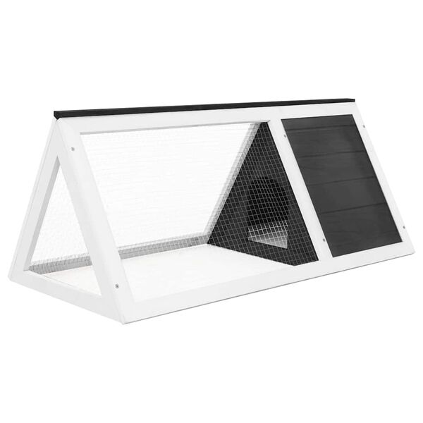 vidaXL Animal Rabbit Cage Grey Wood