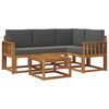 vidaXL Outdoor Sofa Set 5 pcs Natural and Anthracite