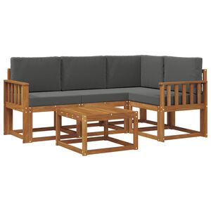vidaXL Outdoor Sofa Set 5 pcs Natural and Anthracite