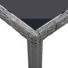 vidaXL 7 Piece Outdoor Dining Set Poly Rattan Grey