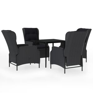 vidaXL 5 Piece Garden Dining Set Dark Grey