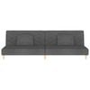 vidaXL 2-Seater Sofa Bed with Two Pillows Dark Grey Fabric